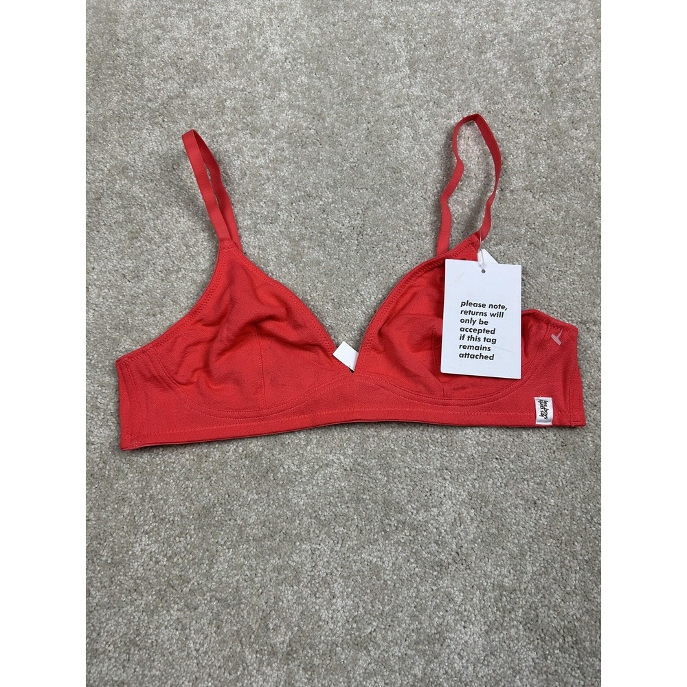 Les Girls Les Boys Bralette Womens L Pink Jersey Wireless Unpadded Stretch